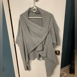 Oversized short sleeved cross over sweater